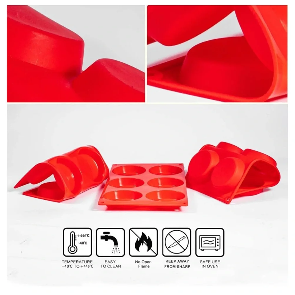 Silicone Muffin Top Pans, 2 Pack Non-stick 3